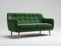 Sofás lineales tela 178x86x82 cm verde oscuro estilo nórdico retro