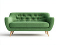 Sofás 2 plazas tela verde claro 145x79x84 cm para salón - diseño retro moderno
