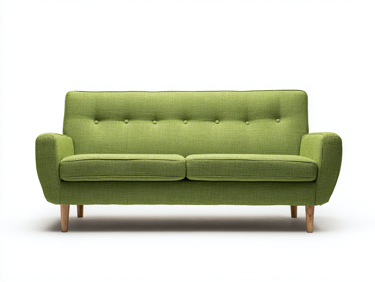 Sofás lineales tela 185x88x84 cm verde diseño escandinavo moderno