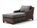 Tumbonas de ratán sintético trenzado 175x82x88 cm marrón oscuro-gris para jardín diseño envolvente