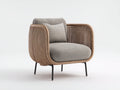 Sillones de ratán 88x82x80 cm - marrón-beige - diseño contemporáneo